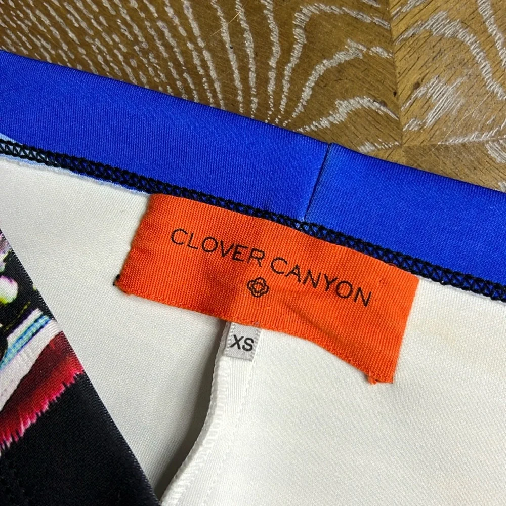 CLOVER CANYON Scuba Printed MIDI Skirt XS - Picture 7 of 7